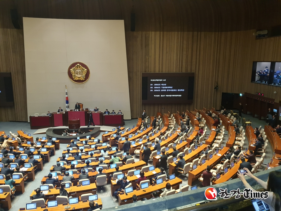 10일 자유한국당이 예산안 상정에 반발해 회의 거부 집단행동을 벌이고 있다 (사진=이설아 기자)