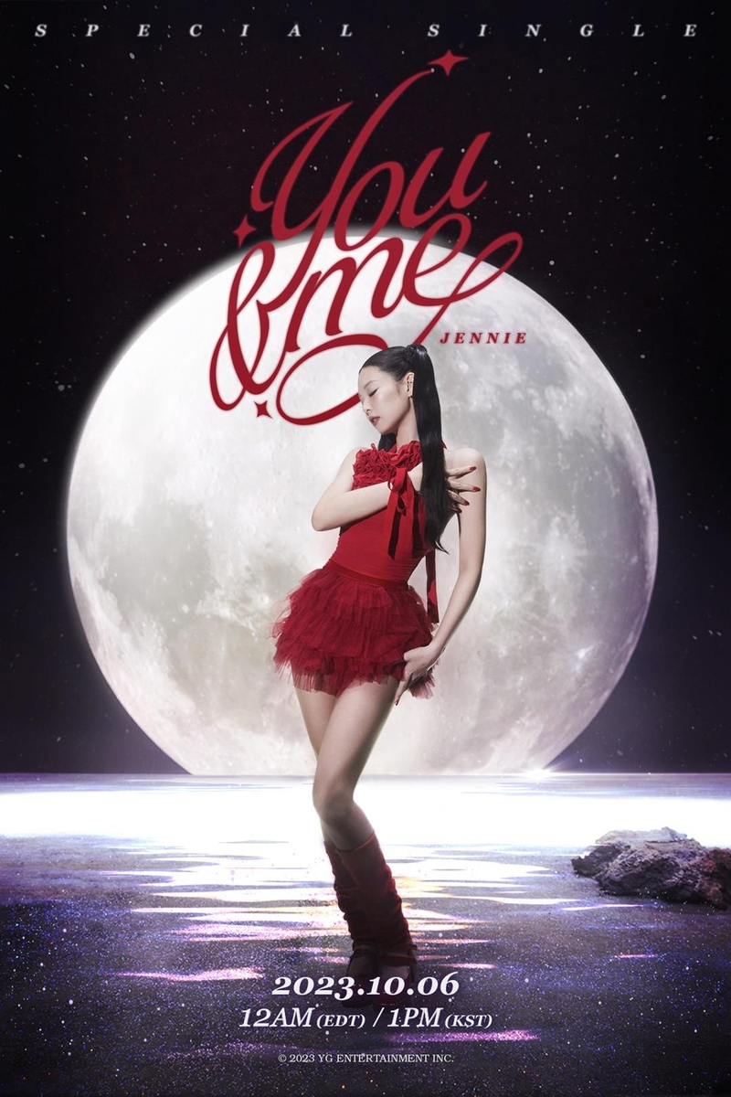 제니 스페셜 싱글 ‘You & Me’ 타이틀 포스터 (사진=YG엔터테인먼트 제공)