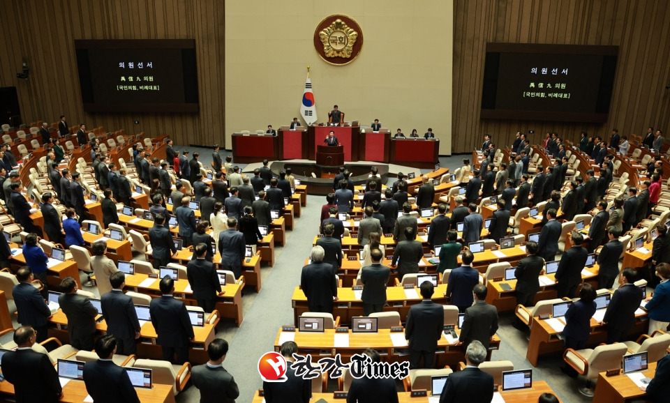 우신구 국민의힘 의원이 9일 오후 서울 여의도 국회에서 열린 제410회국회(정기회) 제11차 본회의에서 의원선서를 하고 있다. (사진=뉴시스)