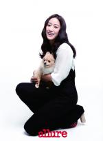 전혜빈, 강아지와 함께 행복한 미소 발산