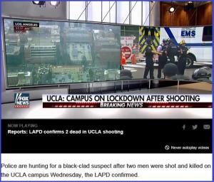 UCLA 총격사건 미국 언론 ‘발칵’..FBI “범인 자살” 결론