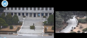 [종합] CCTV에 찍힌 귀순 병사 탄 차량 사고 지점으로 급하게 달려가는 북한군