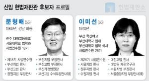 헌법재판관 후보자에 ‘문형배ㆍ이미선’ 지명