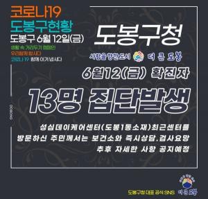 서울 도봉구 데이케어센터서 확진자 13명 집단 발생